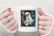 Vintage Halloween Postage Stamp Clip, an Illustration by Sublimation Artist (Thumbnail 5 of 6)