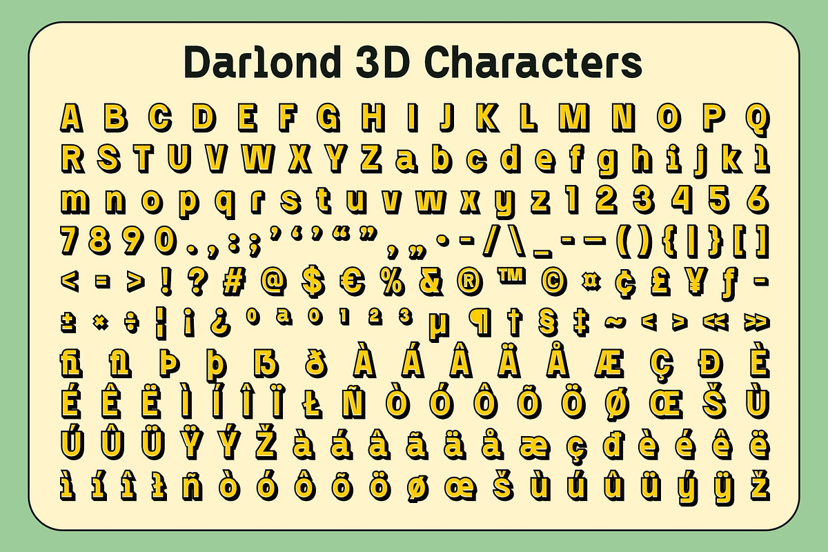 Darlond 3D, a Sans Serif Font by Craft Supply Co. (Photo 8 of 8)