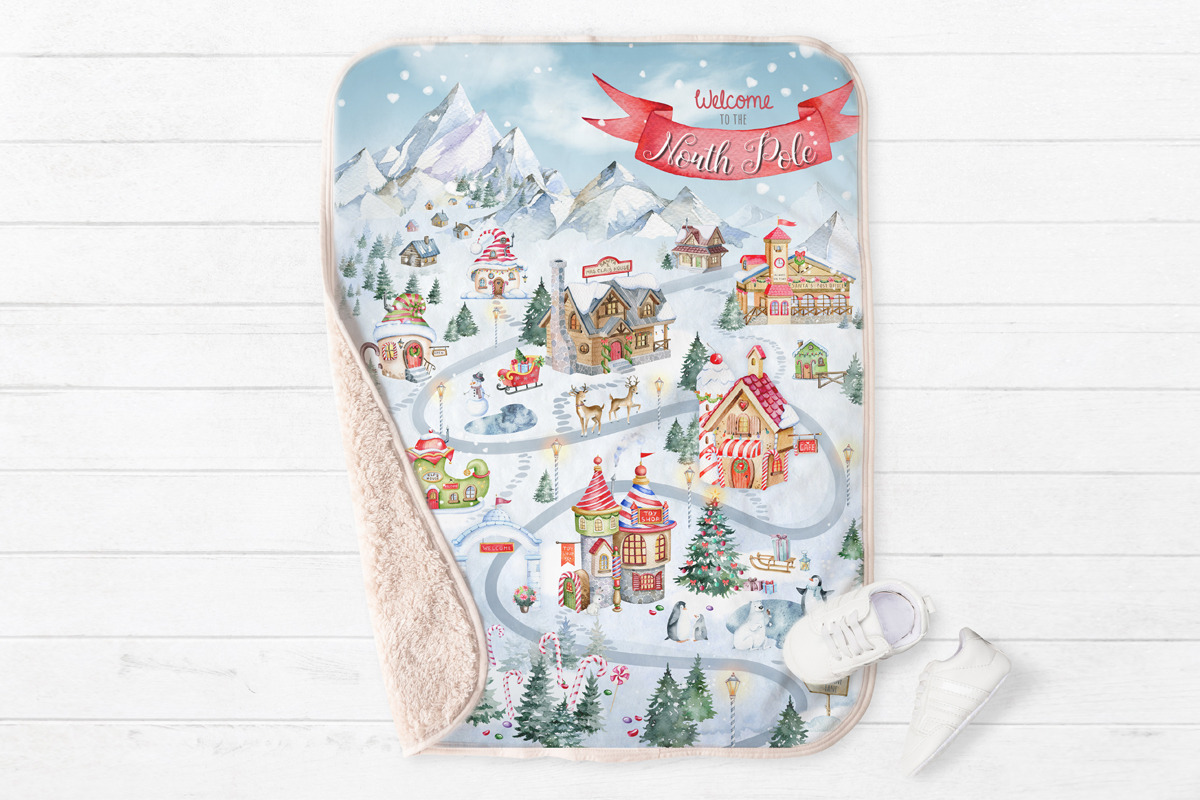 Christmas Village Map, North Pole, a Decorative Illustration by SimpleWishesArt (Photo 2 of 4)