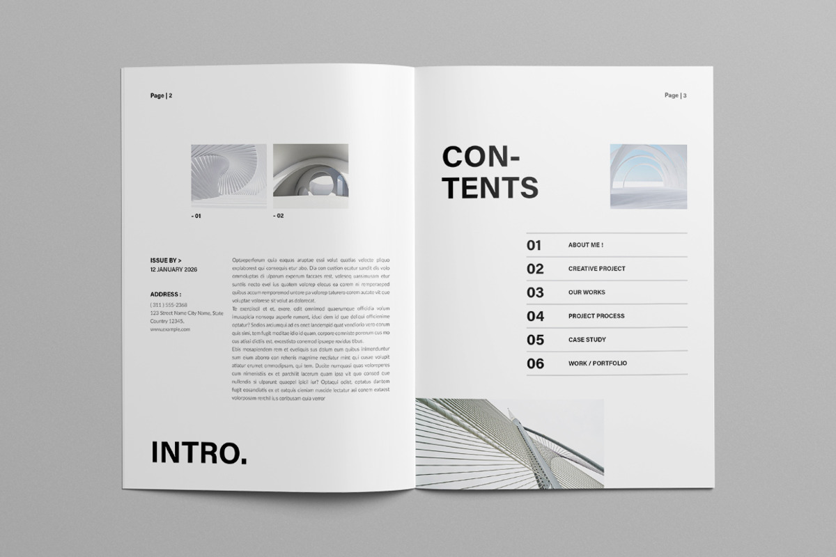 Architecture Portfolio Canva, a Brochure Template by Pixelpick (Photo 2 of 9)