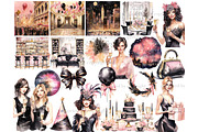 Happy New Year Clipart | Fashion, a Person Illustration by GlamArtZhanna (Thumbnail 3 of 5)