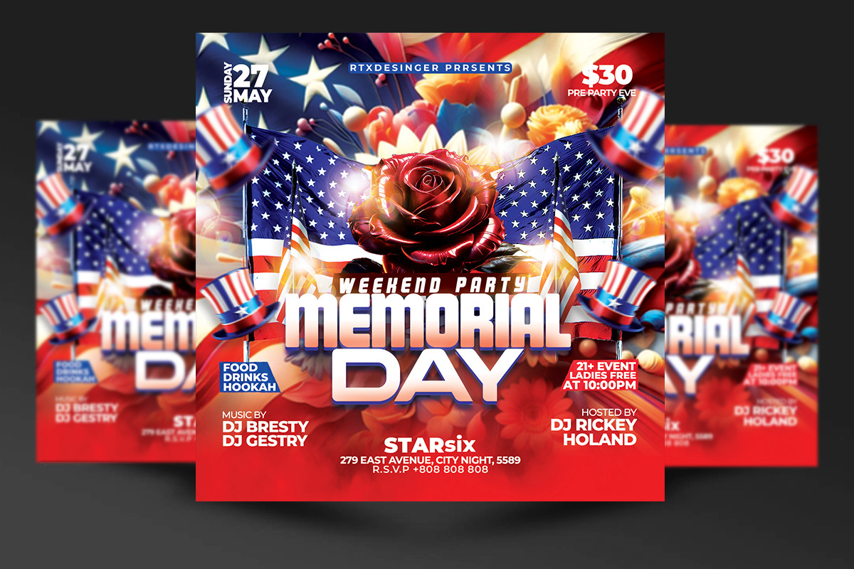 Memorial Day Flyer, a Flyer Template by RTXdesinger99