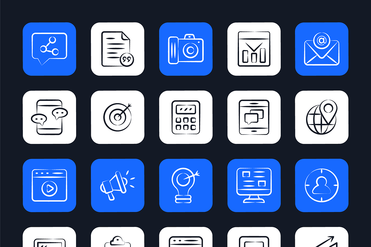 Digital Marketing Icons, a Duotone Icon by Brickclay (Photo 6 of 6)