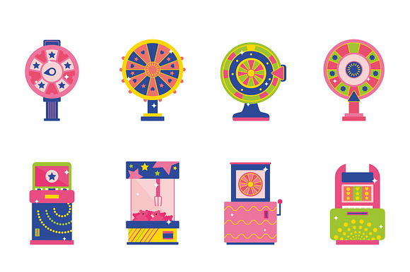 Casino Game Machine Illustration Set preview 2