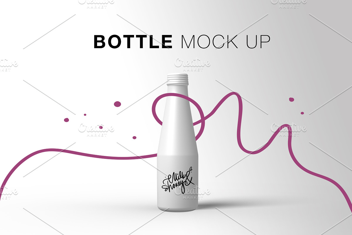 2 B&W Bottle Mock ups, a Product Mockup by Marie Smth (Photo 3 of 3)