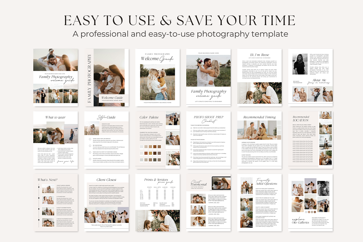 Photography Family Session Guide, a Magazine Template by ShopRShop (Photo 2 of 10)