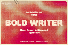 Bold Writer: Chunky Display Font