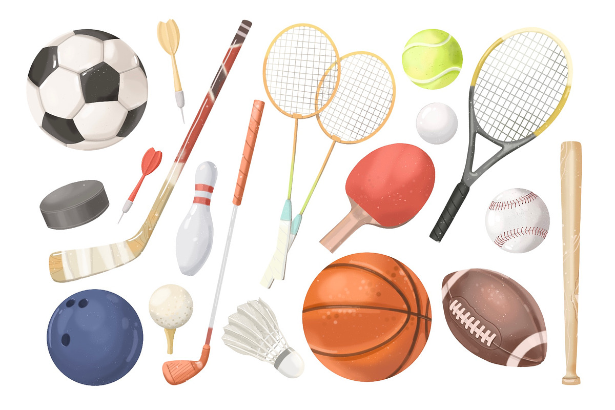 Sports Clipart, Sports Ball PNG, a Sport Illustration by ArtGiftsStudio (Photo 2 of 3)
