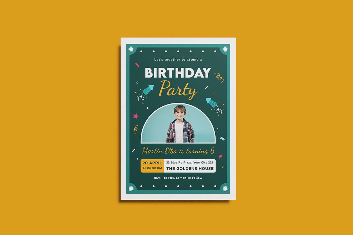 Cherry Birthday Invitation Template, an Invitation Template by iDoodle Studio (Photo 2 of 4)