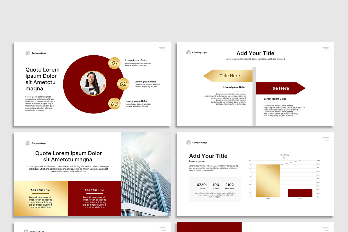 Maroon Business PowerPoint Template, a Presentation Template by SKY CREATION (Photo 4 of 6)