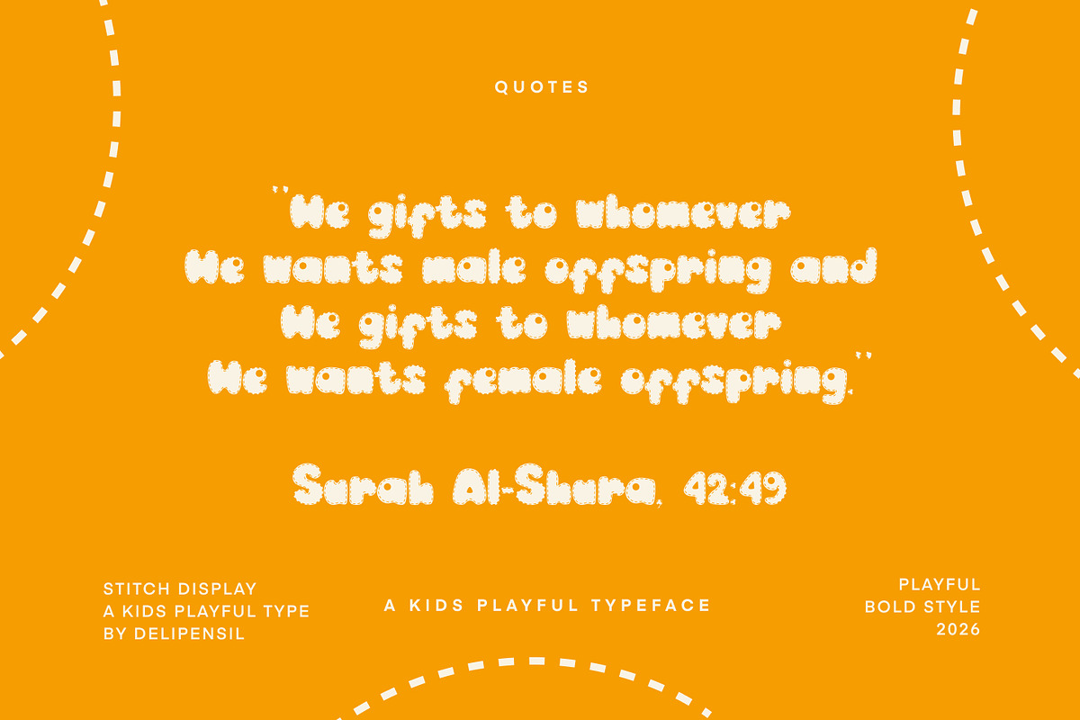 Stitch Display - Typeface, a Symbol Font by delipensil (Photo 4 of 7)