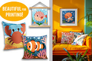 Cute Sea Characters & Scenes, an Animal Illustration by Ksenya Savva (Thumbnail 5 of 7)