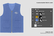 Zip vest mockup, an Apparel Mockup by Voyage Studio (Thumbnail 2 of 3)