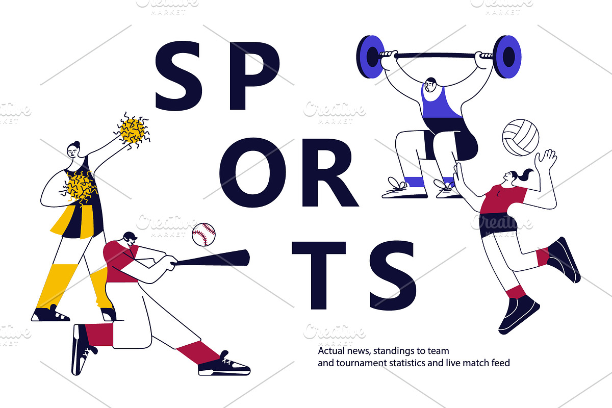 Competitive Sport Players Pack, an Illustration by Lucky Shop (Photo 9 of 12)