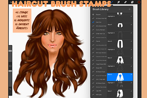 Hairstyles Procreate Brush Stamps