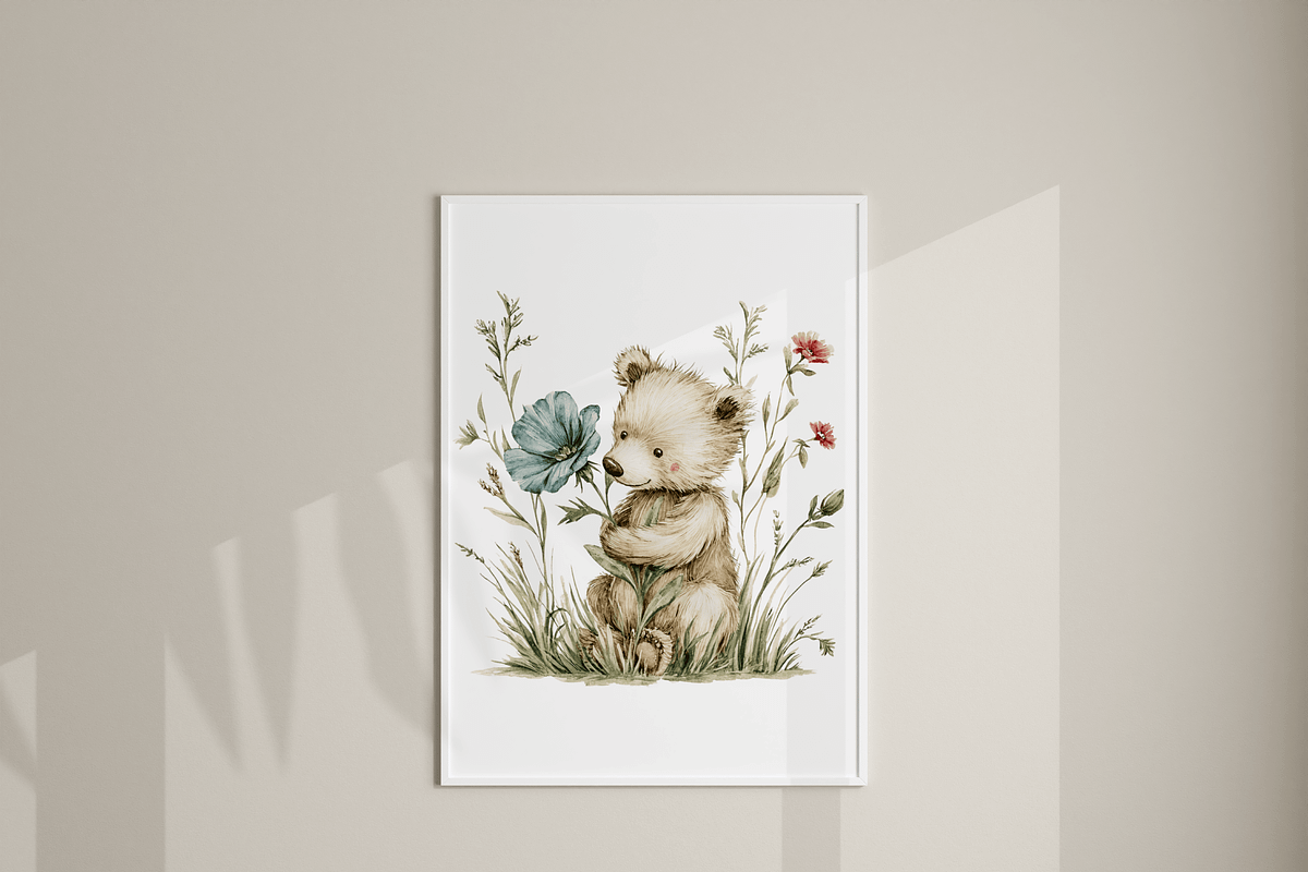 Floral Teddy Bears Clipart, a Decorative Illustration by Pati Charm Studio (Photo 7 of 8)