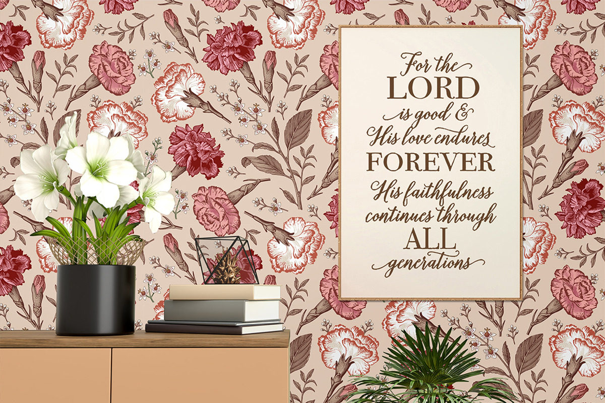 6 Carnation Seamless Flowers pattern, a Pattern Graphic by Vintage (Photo 5 of 9)