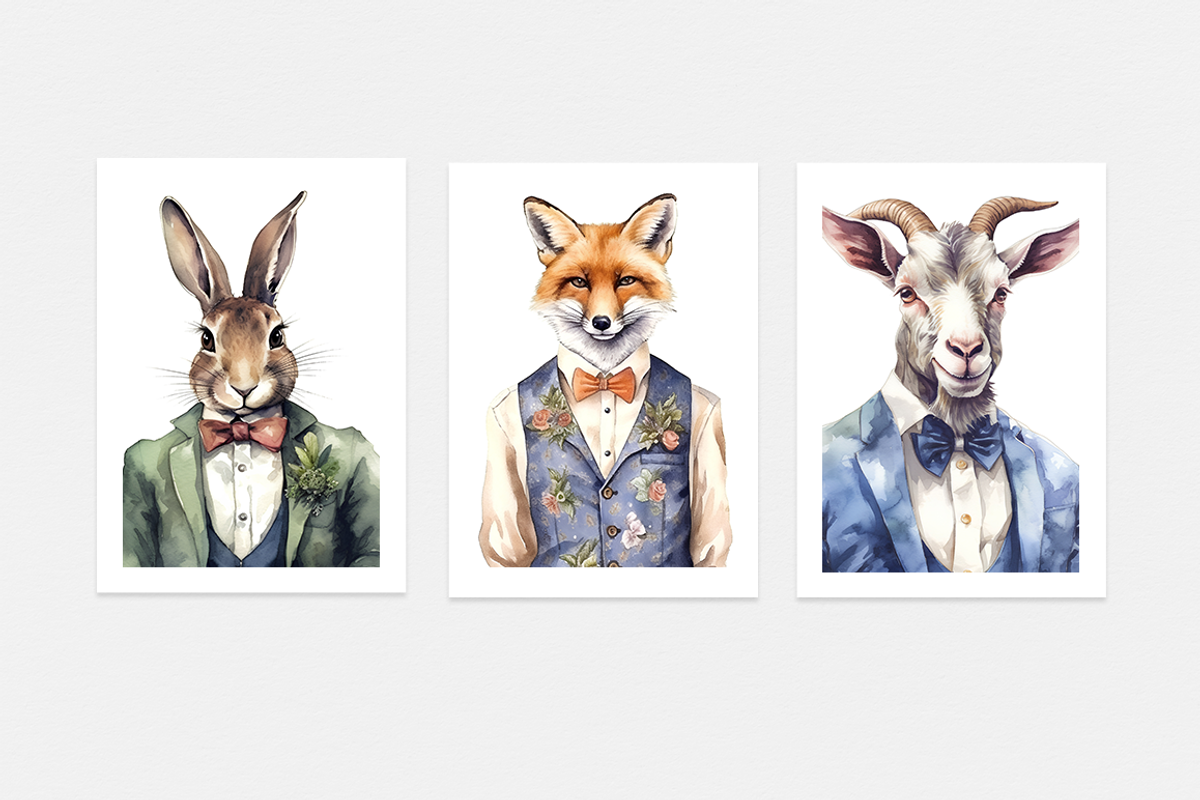 Animals in Suits Collection, an Animal Illustration by artsy-fartsy (Photo 3 of 14)