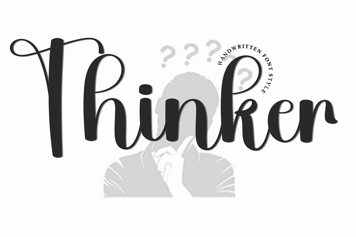 Thinker, a Handwritten Font by InermediaSTUDIO (Photo 1 of 8)