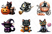 Halloween Black Cat Clipart, an Illustration by DreamPrint404 (Thumbnail 3 of 6)