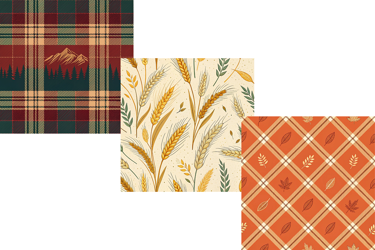 Printable Autumn Plaid Patterns