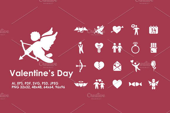 20 Valentines Day Icons