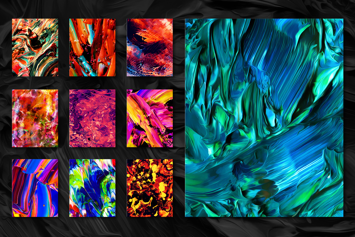 Flow Bundle—300 fluid paint textures, a Texture Graphic by Chroma Supply (Photo 6 of 34)