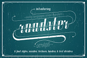 Roadster font family + Extras, a Script Font by Fontop (Thumbnail 1 of 26)