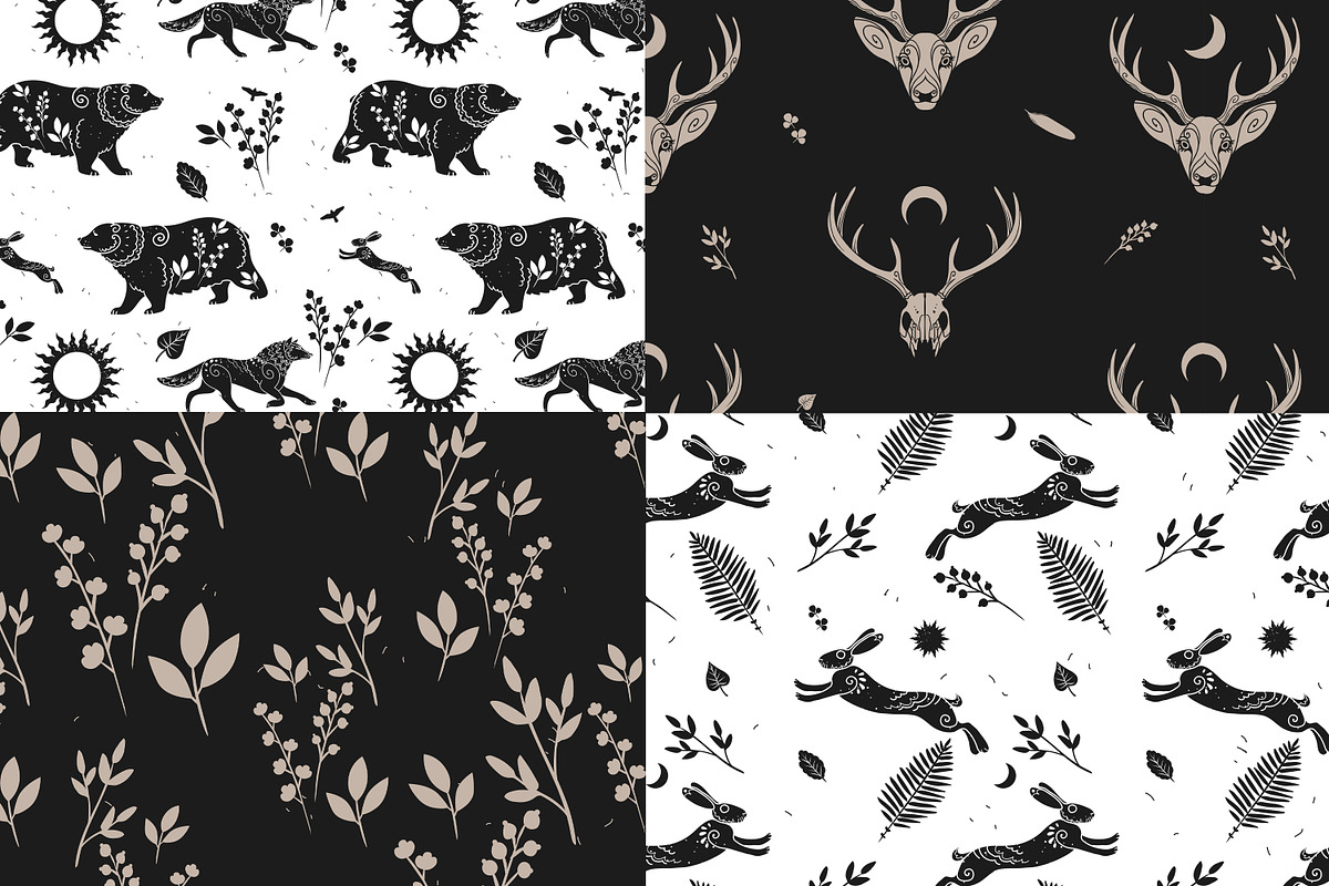 Wild forest. Vector collection, an Animal Illustration by Nadia Murash (Photo 4 of 7)