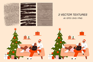 Christmas Party People Illustrations