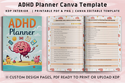 ADHD Planner - Canva Template, a Print Template by Book2bees (Thumbnail 1 of 4)