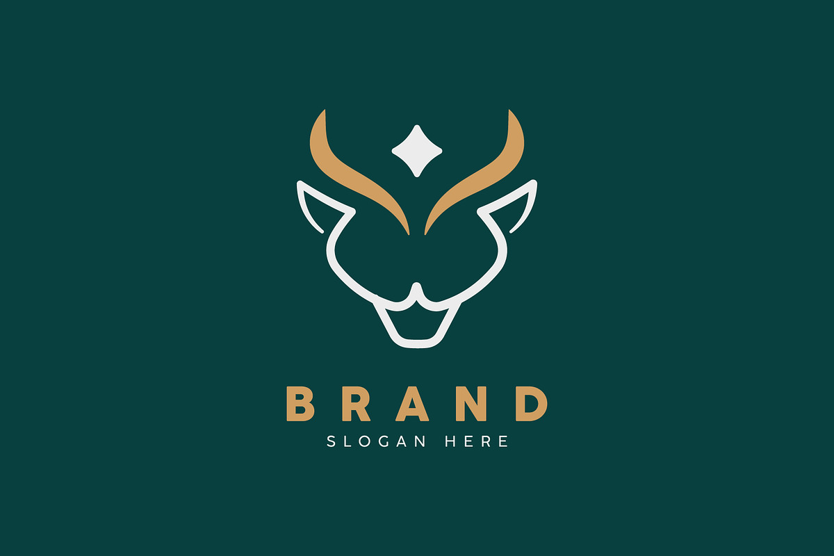 Buffalo Cow Bull Head logo design, a Branding & Logo Template by Andre (Photo 2 of 3)
