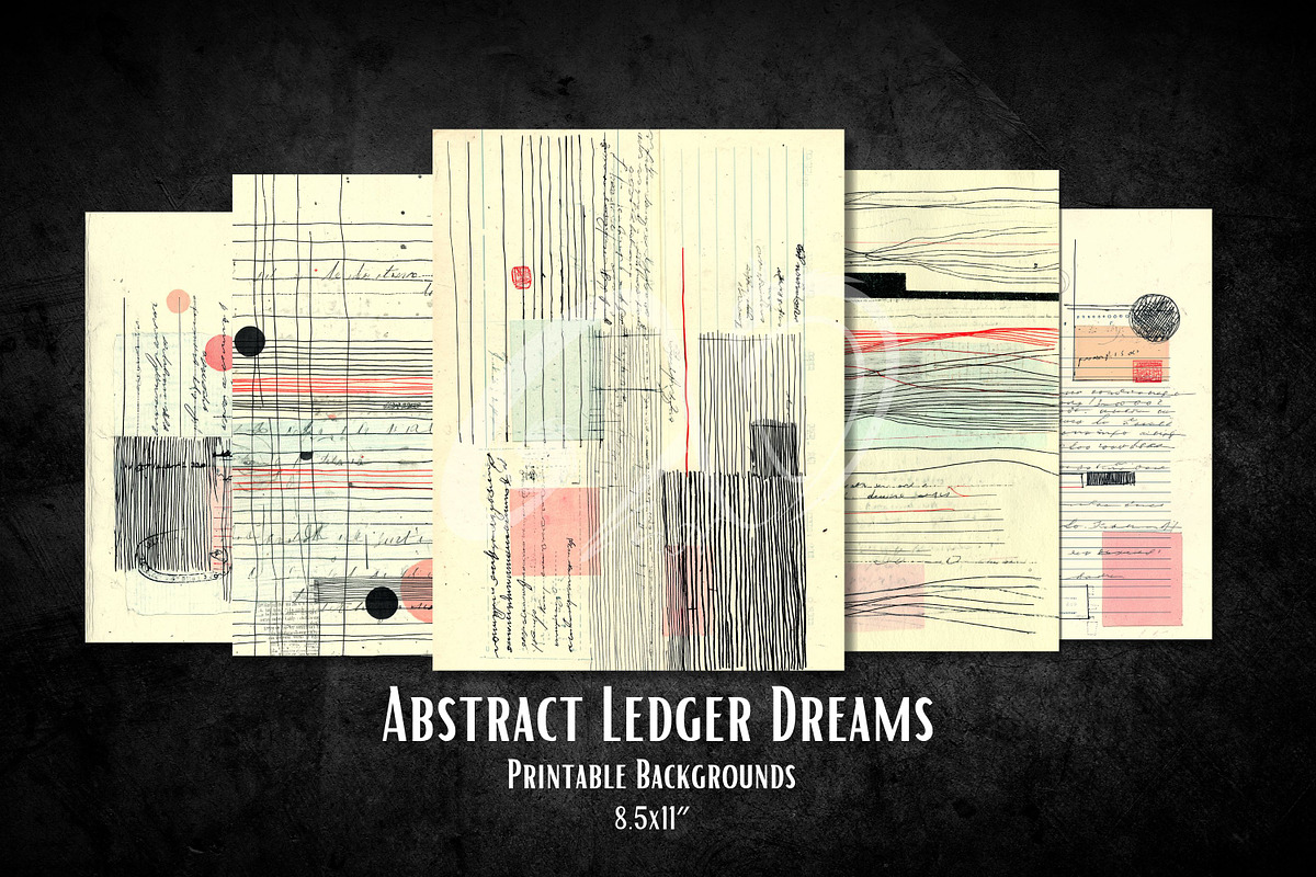 Abstract Ledger Dream: Vintage Paper, a Background Graphic by NiiiNArt (Photo 9 of 9)