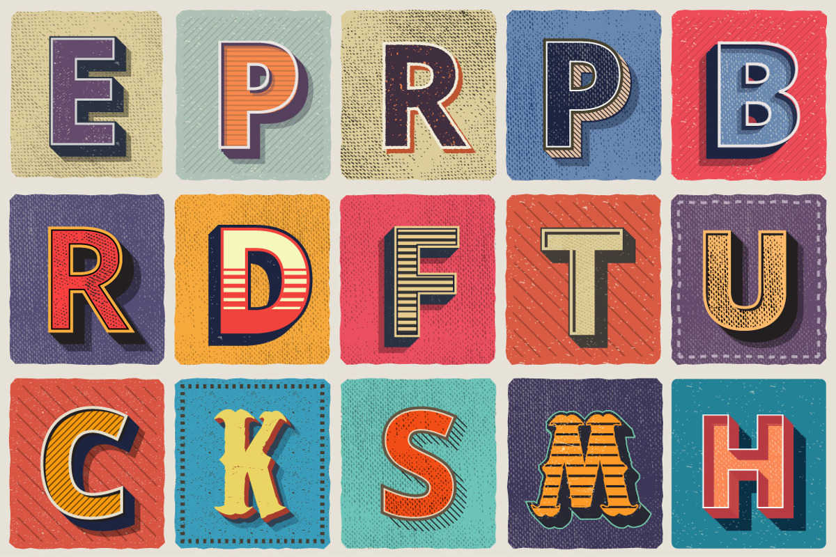 RetroPro-Illustrator Graphic Styles, a Layer Style Add-On by Vector Galore (Photo 2 of 7)