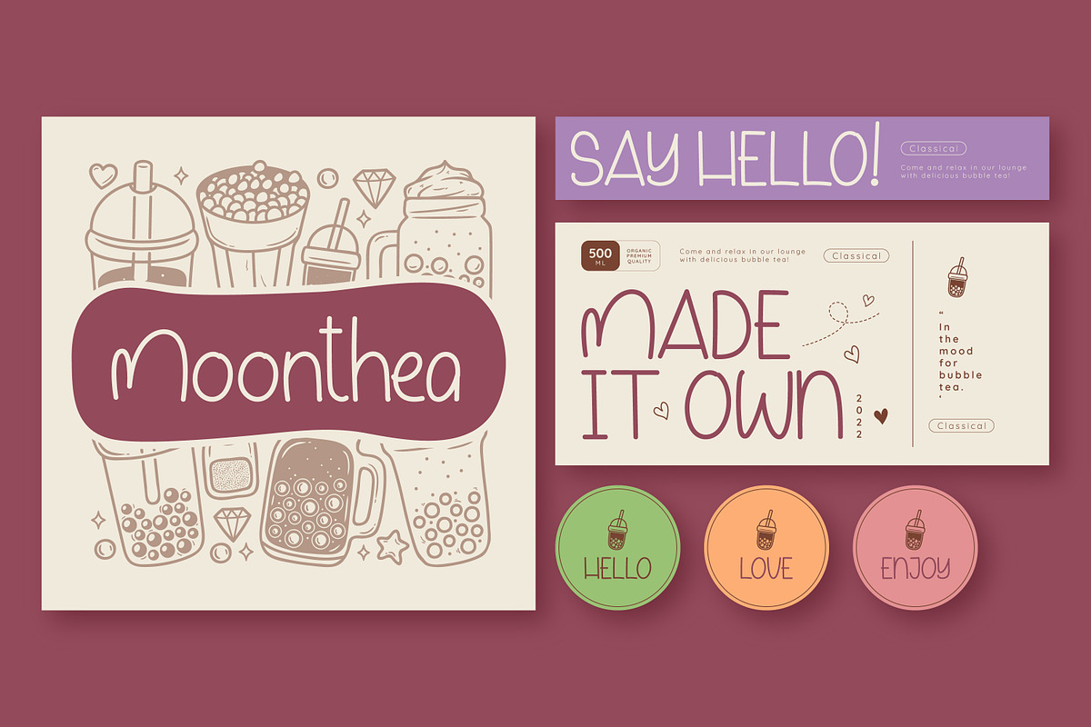Moonthea Friendly Handwritten Font, a Handwritten Font by infernostudio3 (Photo 5 of 11)