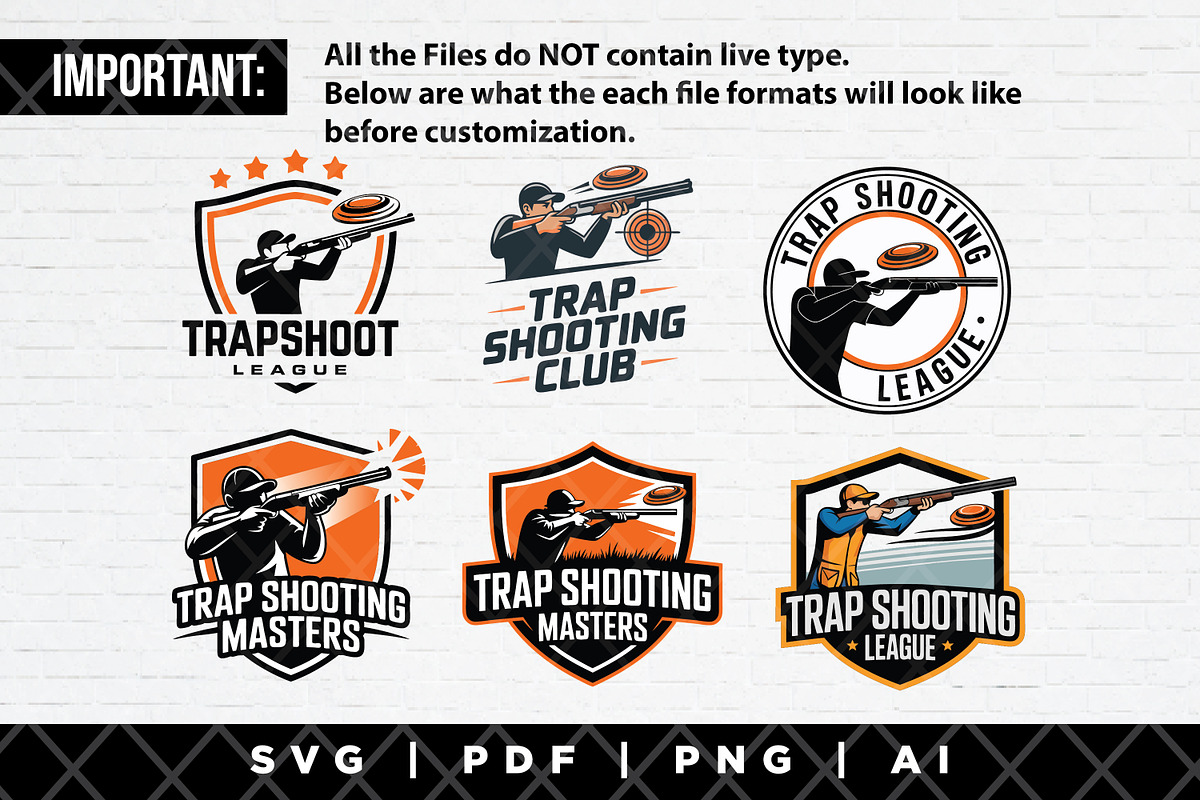 Trapshooting Logo Clipart Template, a Branding & Logo Template by Guavanaboy (Photo 3 of 4)