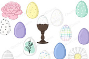 Easter Egg Painting Clipart, a Seasonal Illustration by GlamArtZhanna (Thumbnail 2 of 5)