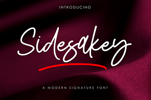 Sidesakey | Signature Font