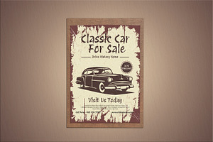 Classic Car Sales Flyer Template, a Flyer Template by Creatiya Type