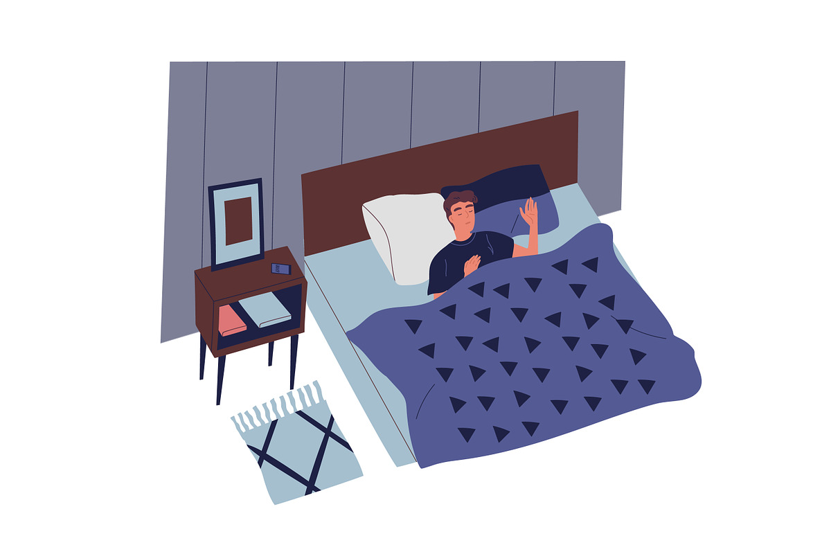 People sleeping and wake up in bed, a Person Illustration by Good Studio (Photo 3 of 3)