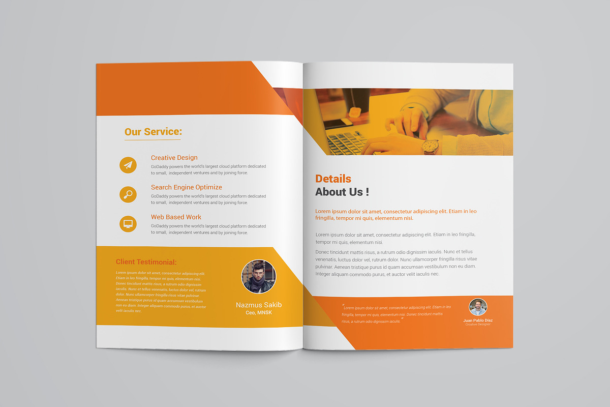 Orange Bifold Brochure, a Brochure Template by ZAAS (Photo 2 of 8)