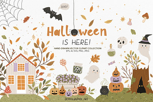 Halloween Vector Clipart & Patterns, a Decorative Illustration by Jenny Quince