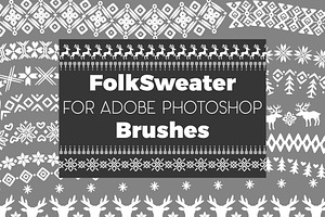 Folk Sweater Brushes for Photoshop