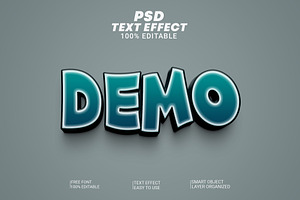 Demo 3d Text Effect Style