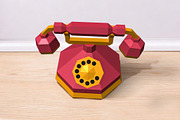 Old style Telephone - 3d papercraft, a Templates & Theme by PAPER amaze (Thumbnail 3 of 5)