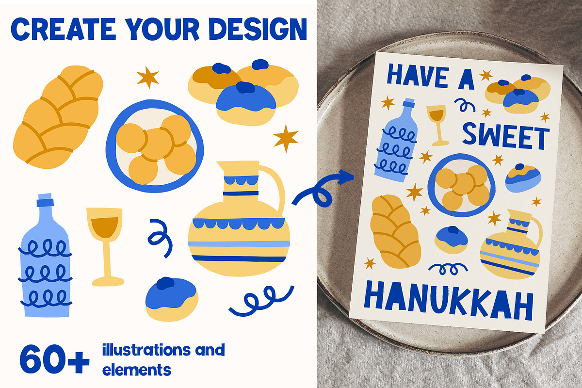 Hanukkah Cards, Patterns, Clipart, an Object Graphic by ArtFM (Photo 8 of 11)