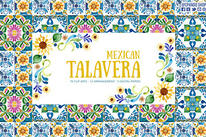 Talavera Mexican Fiesta Clipart