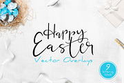 Happy Easter Lettering Overlays, a Graphic by catary art (Thumbnail 1 of 5)