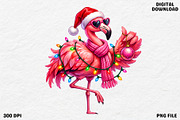 Pink Flamingo Christmas PNG Design, an Object Graphic by Zahyl Studio (Thumbnail 1 of 7)