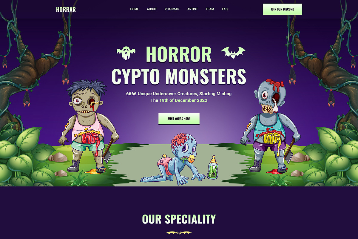 NFT Collection Landing Page template, a Landing Page Template by CodexCoder Themes (Photo 1 of 7)